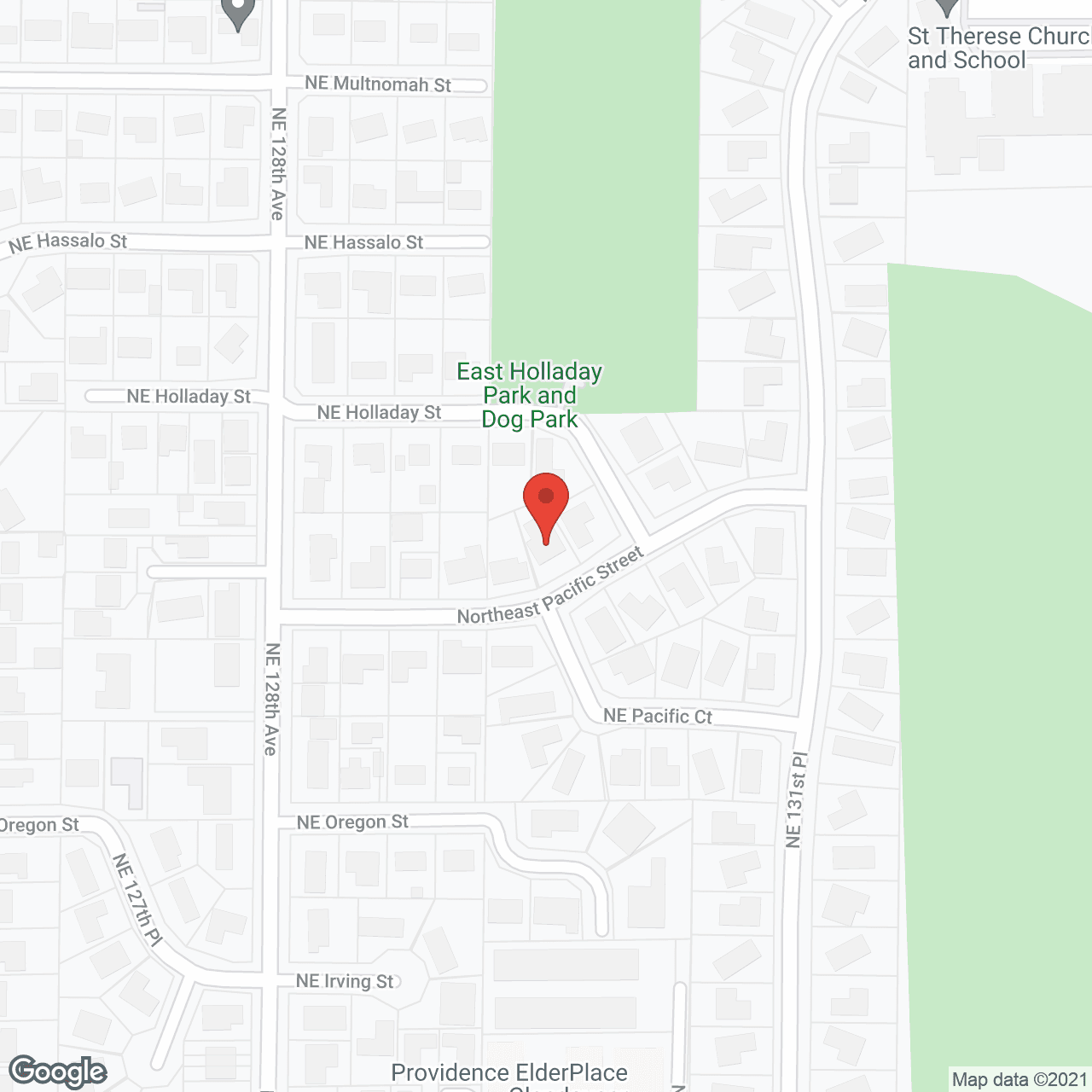 Map of the neighborhood around Corina's AFCH