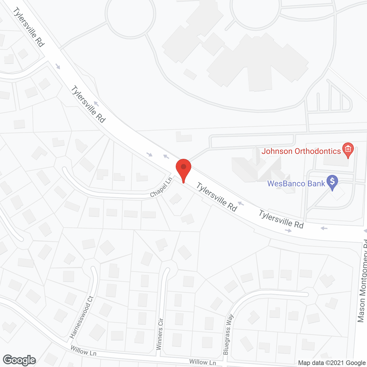 Map of the neighborhood around BrightStar Living of Mason