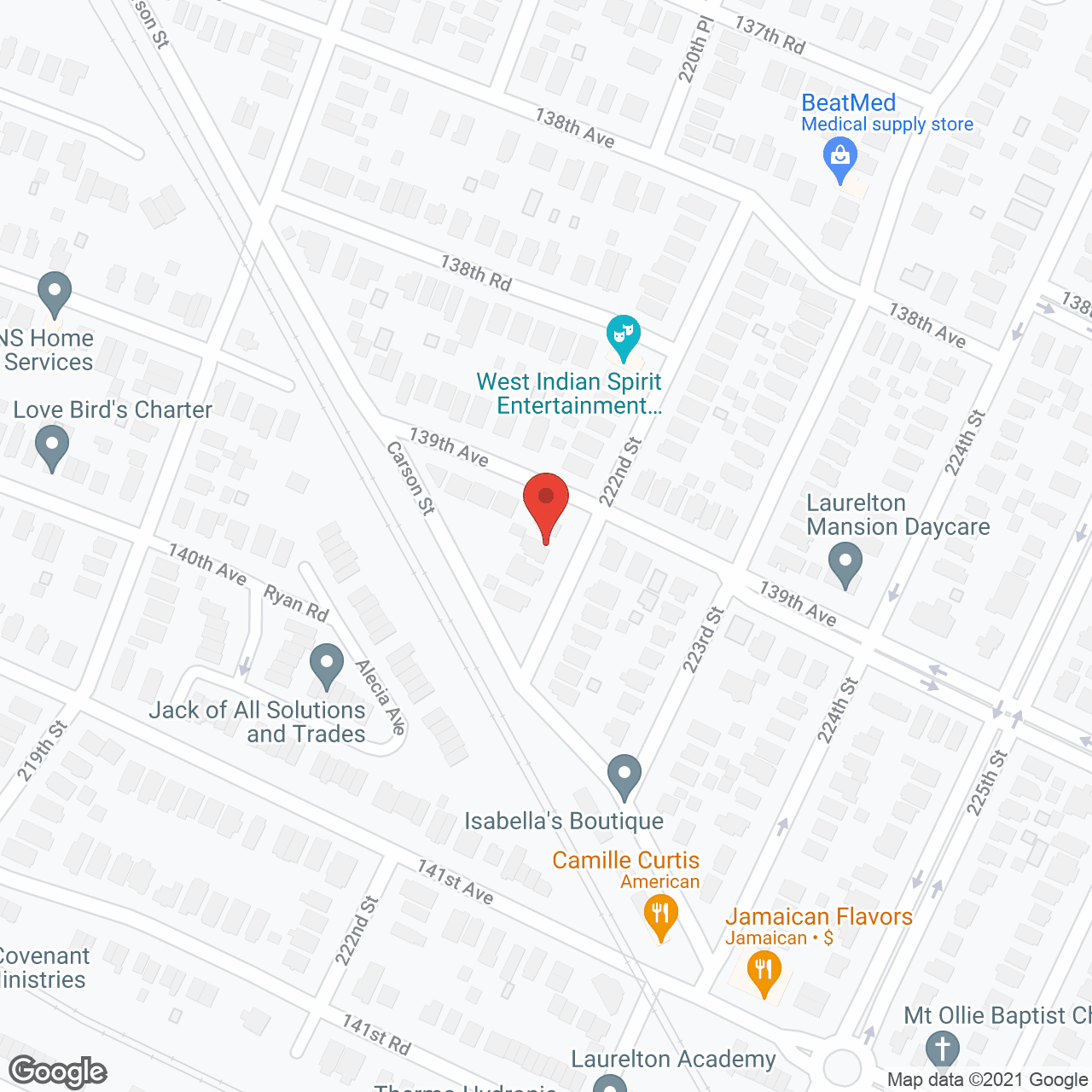 Map of the neighborhood around Beckford Family Type Homes for Adults