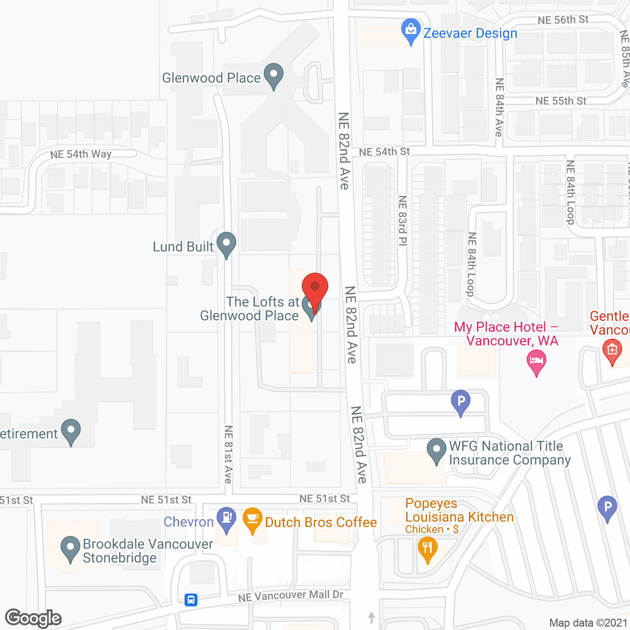 Map of the neighborhood around The Lofts by Cogir