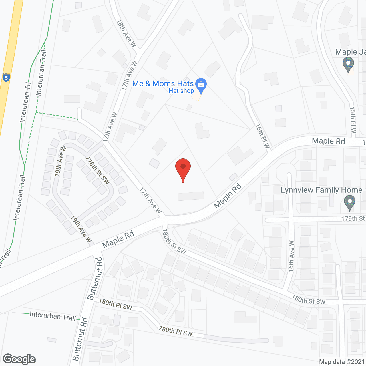 Map of the neighborhood around Maple Villa AFH