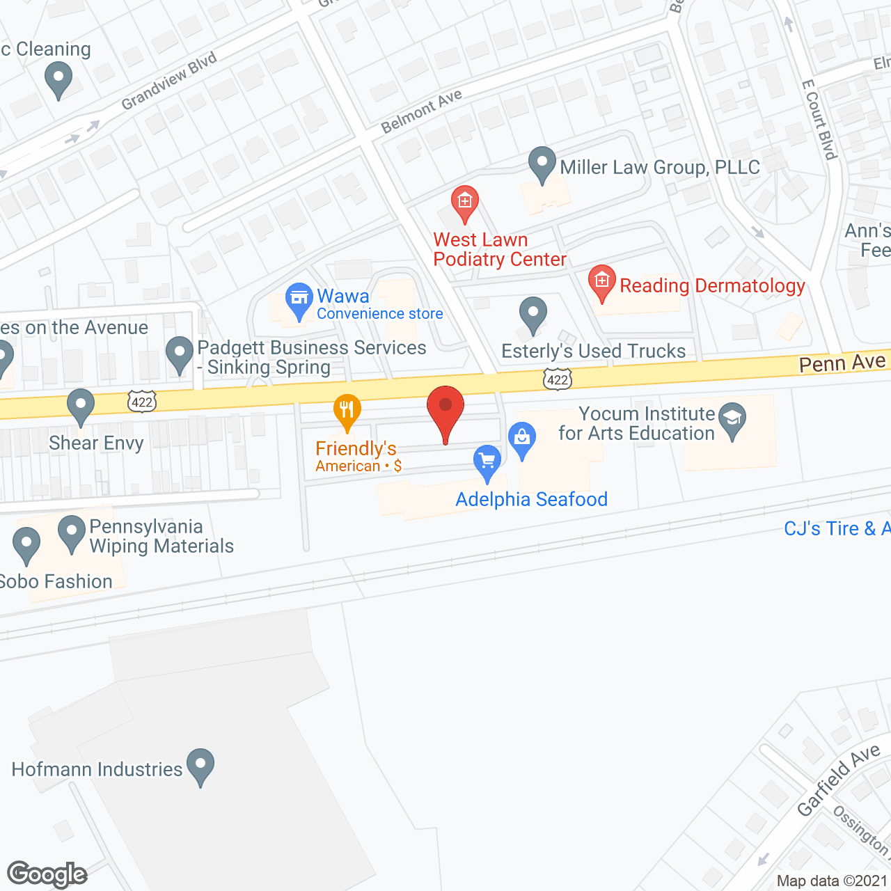Map of the neighborhood around Ageless Harmony