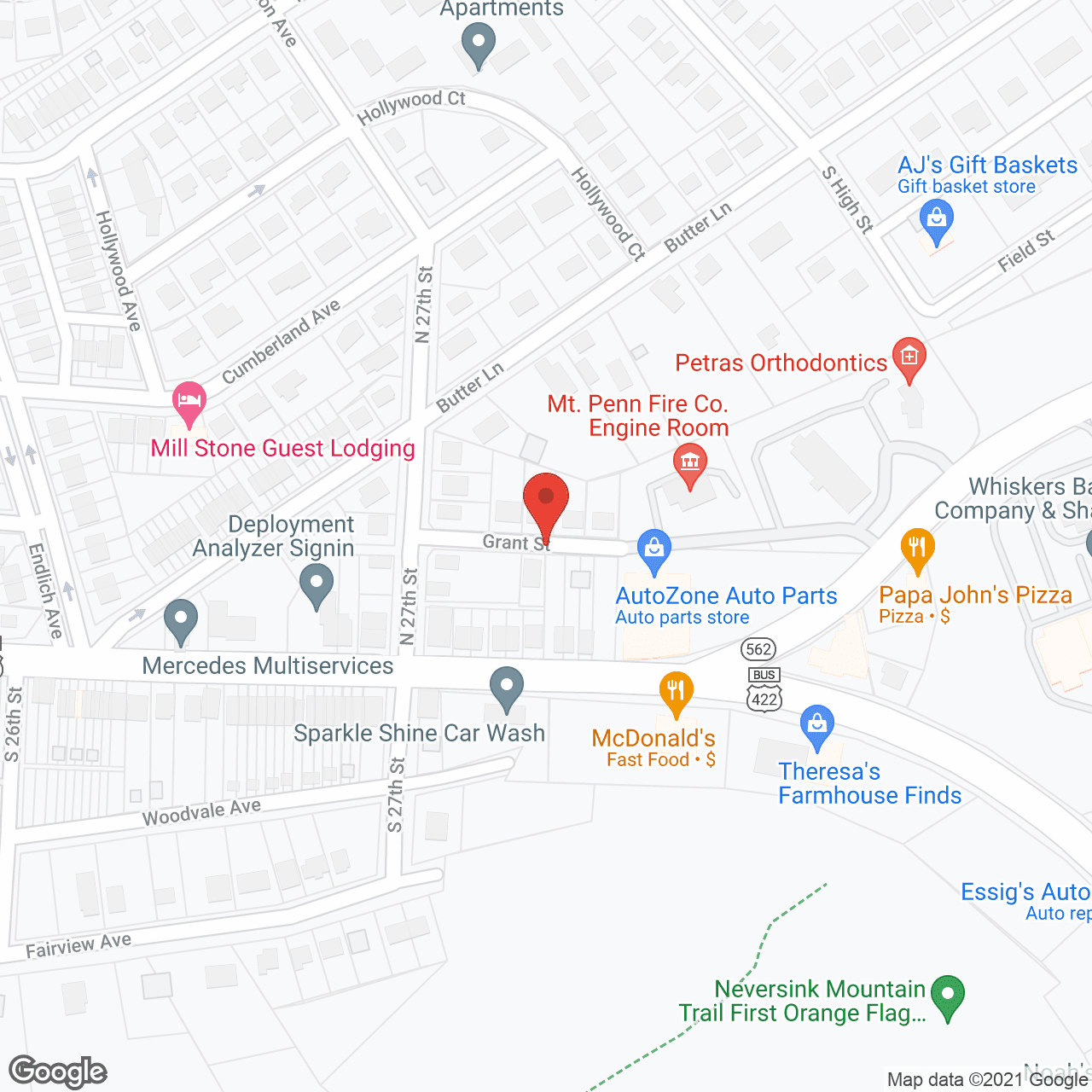 Map of the neighborhood around Ageless Harmony