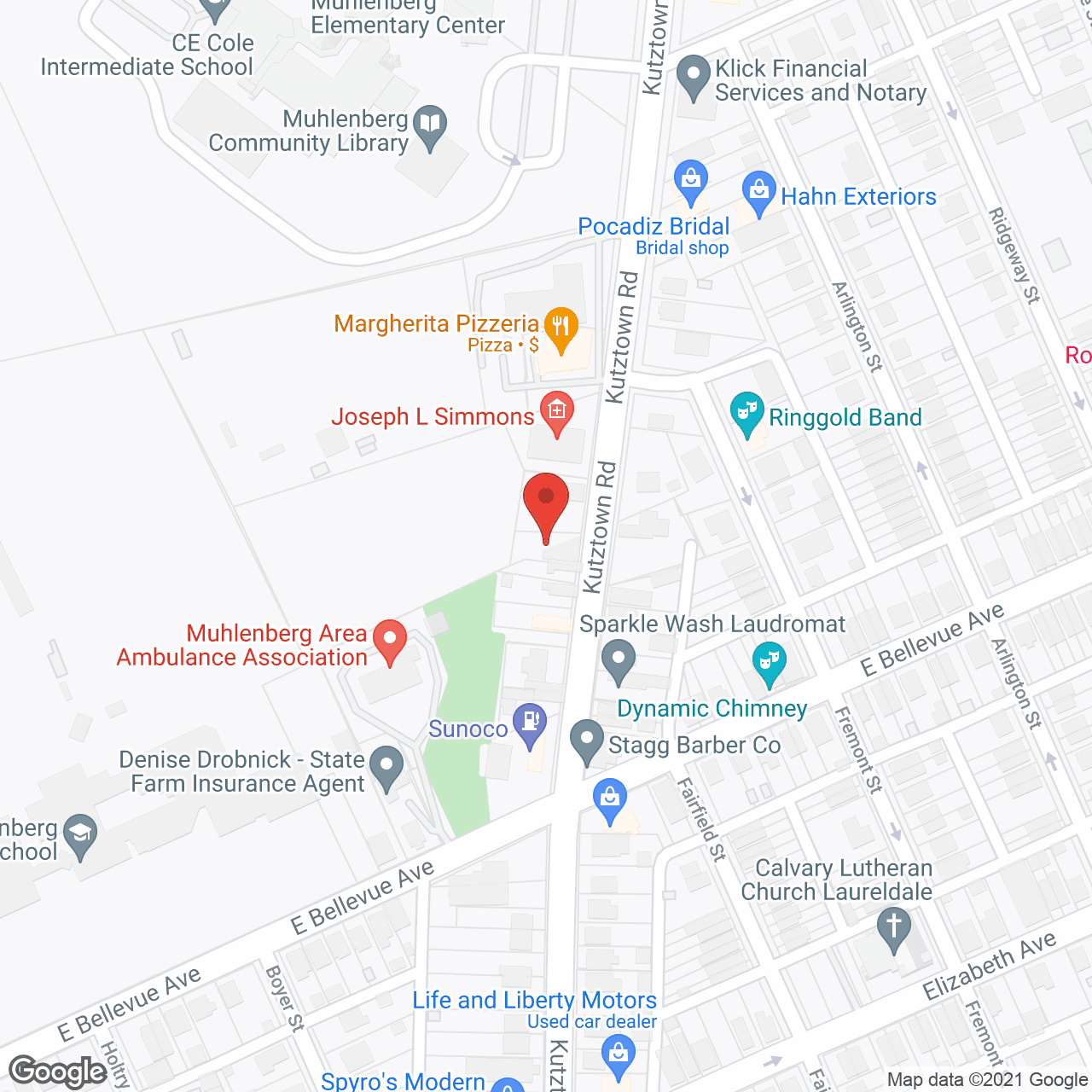 Map of the neighborhood around Ageless Harmony