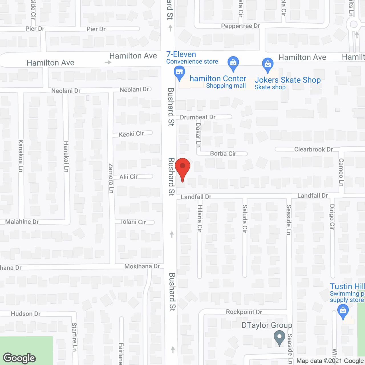 Map of the neighborhood around Oceanside Senior Home