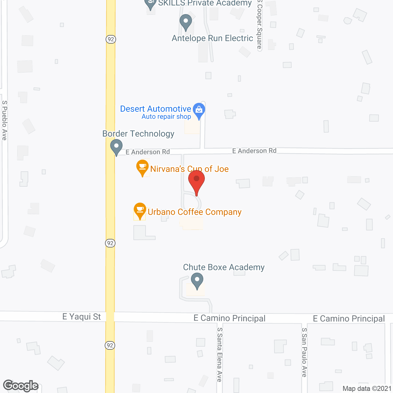 Map of the neighborhood around Beehive Homes of Sierra Vista