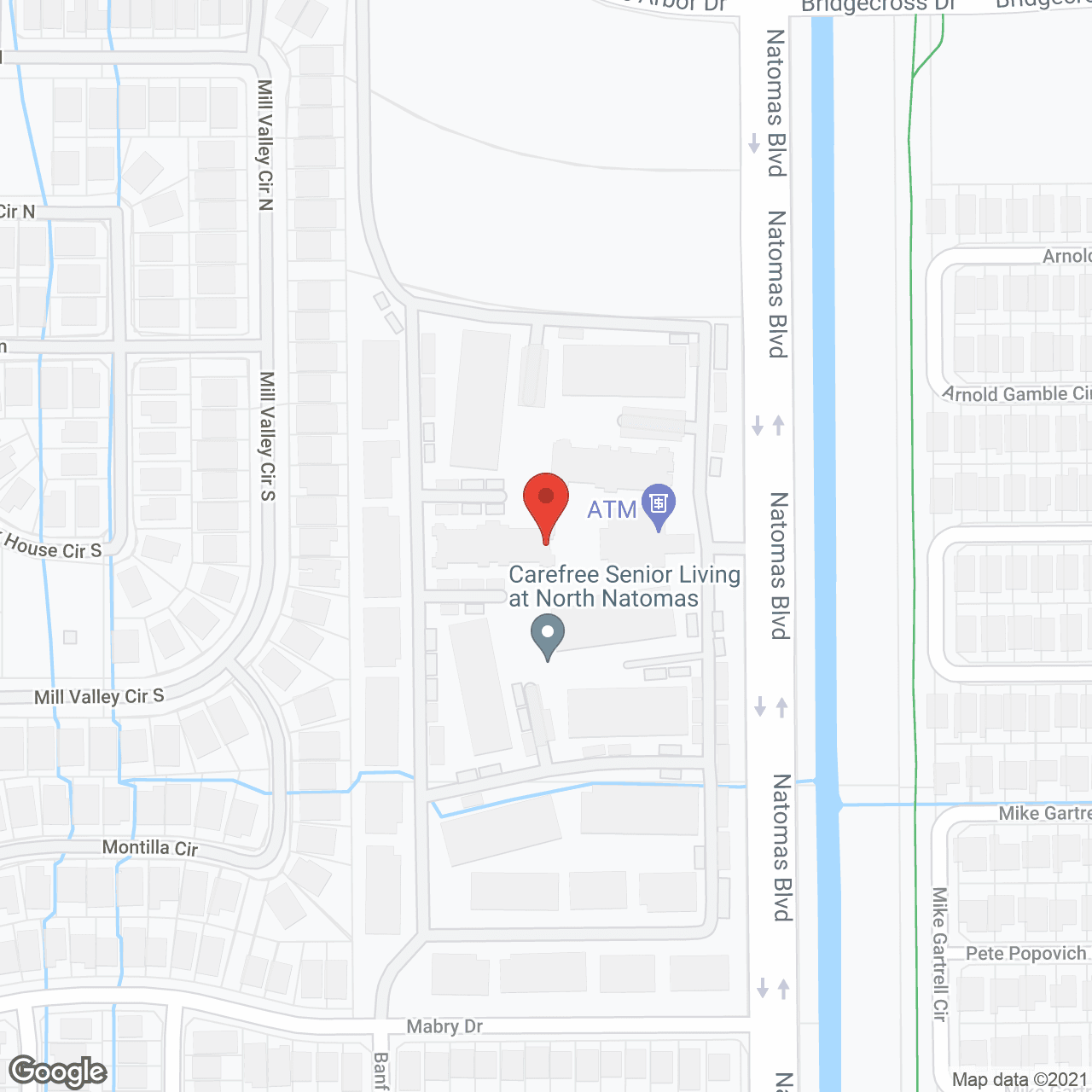 Map of the neighborhood around Carefree North Natomas