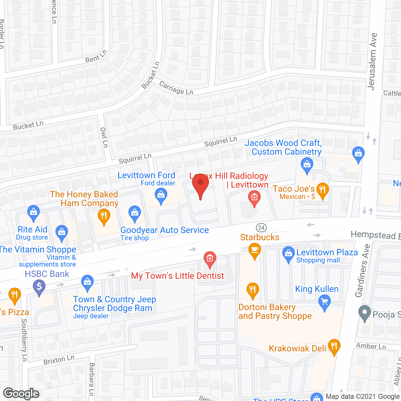 Map of the neighborhood around Village Green