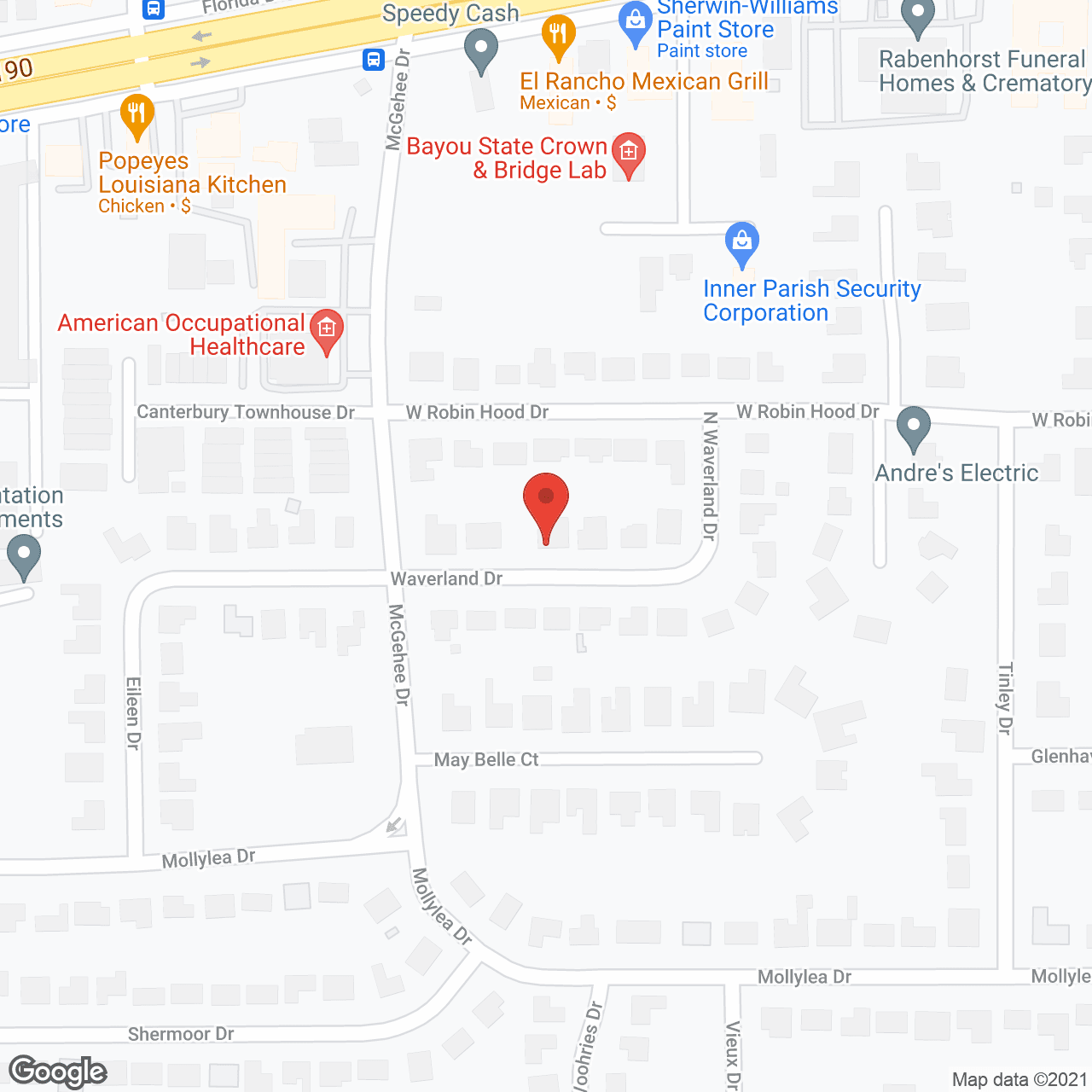 Map of the neighborhood around Fidelis King Richard