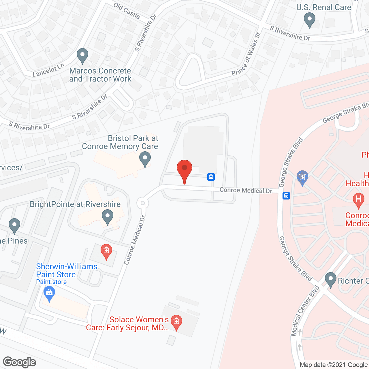 Map of the neighborhood around Bristol Park at Conroe