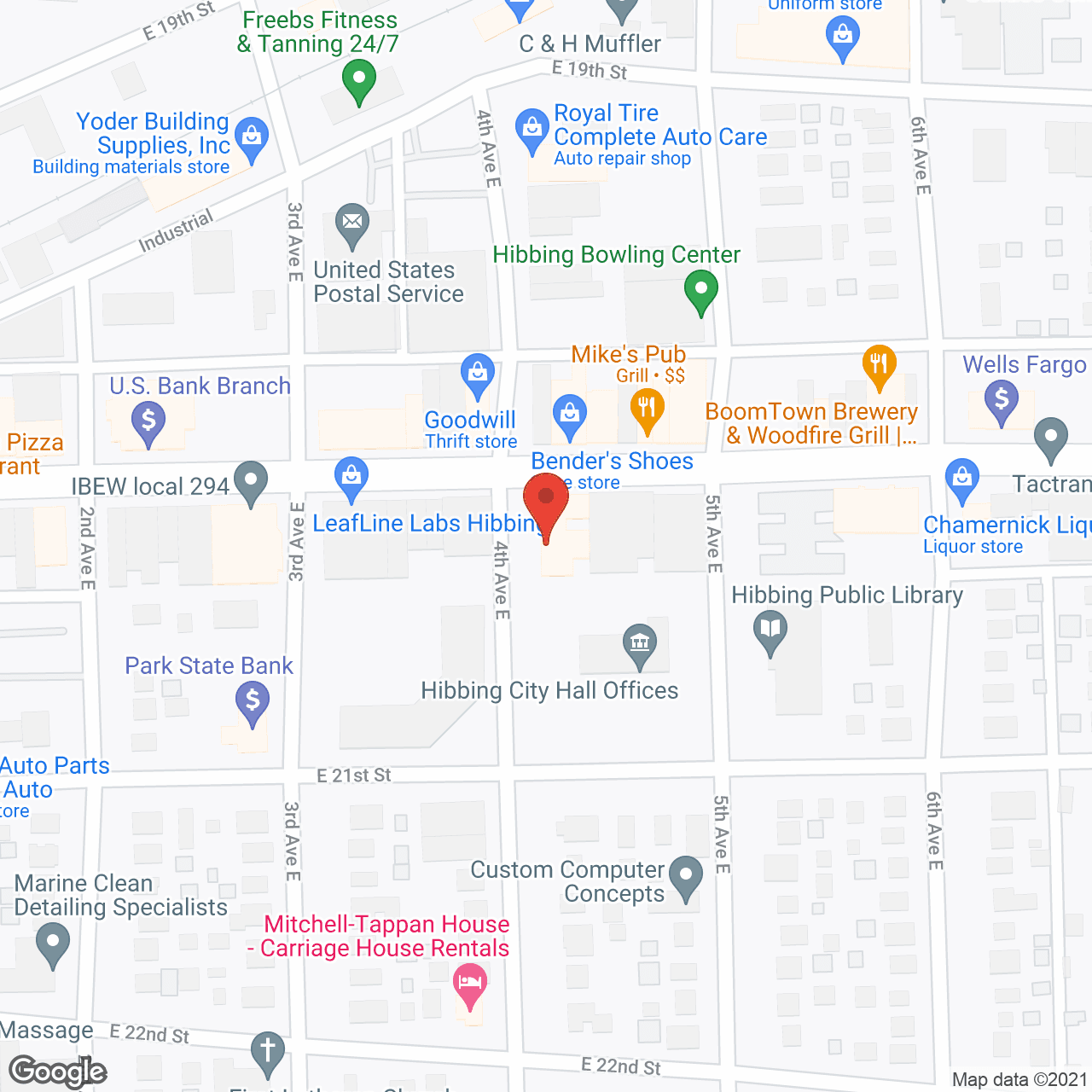 Map of the neighborhood around Birch Court