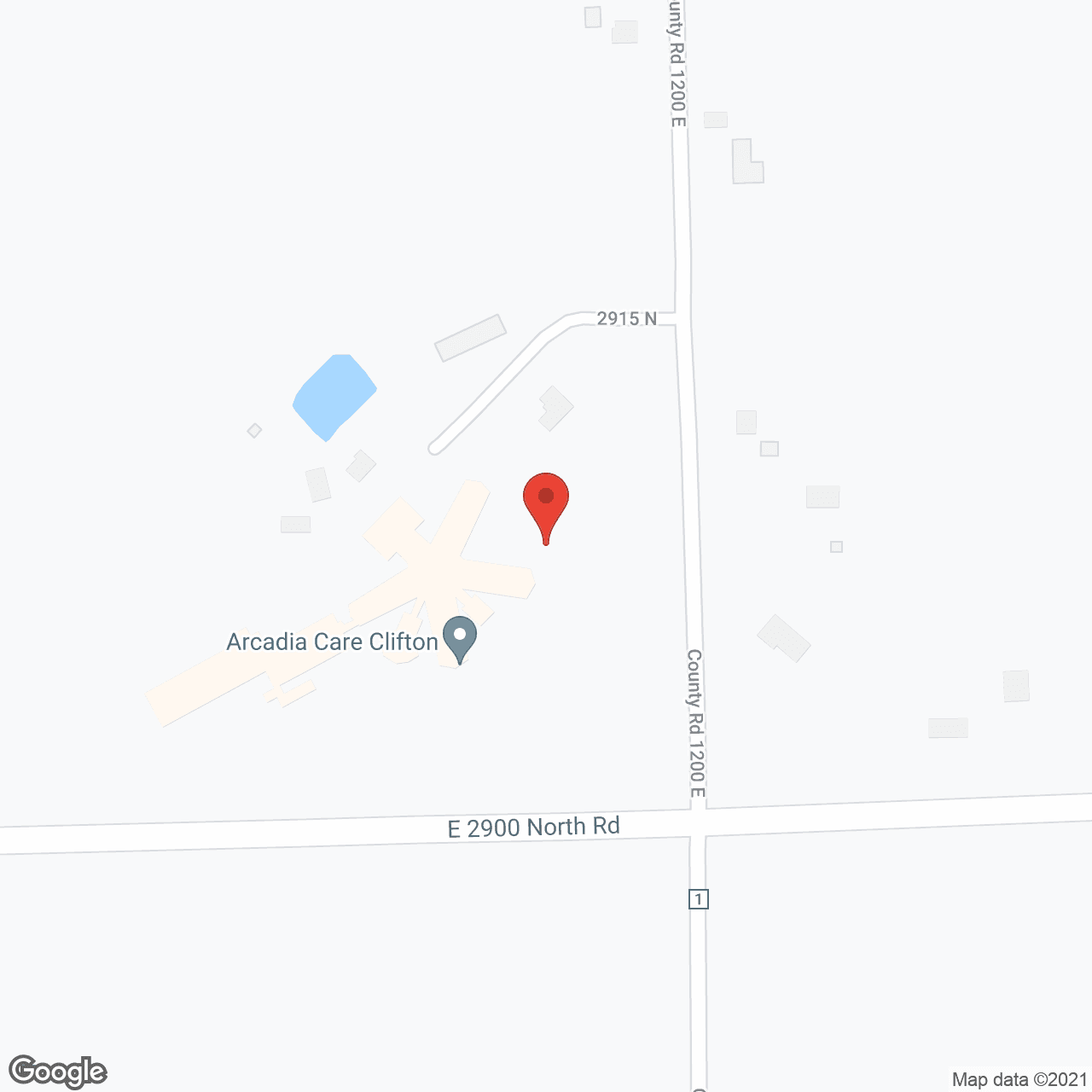 Map of the neighborhood around Arcadia Care Clifton