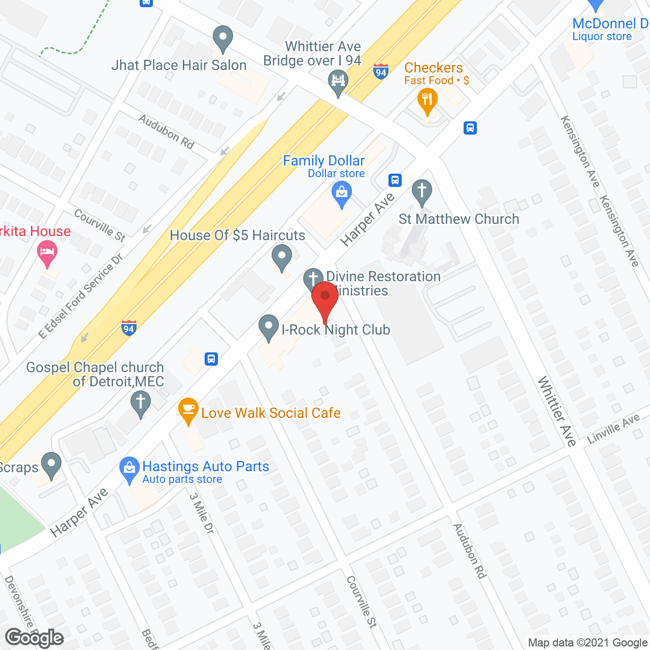 Map of the neighborhood around Royal Universal Boarding Facility