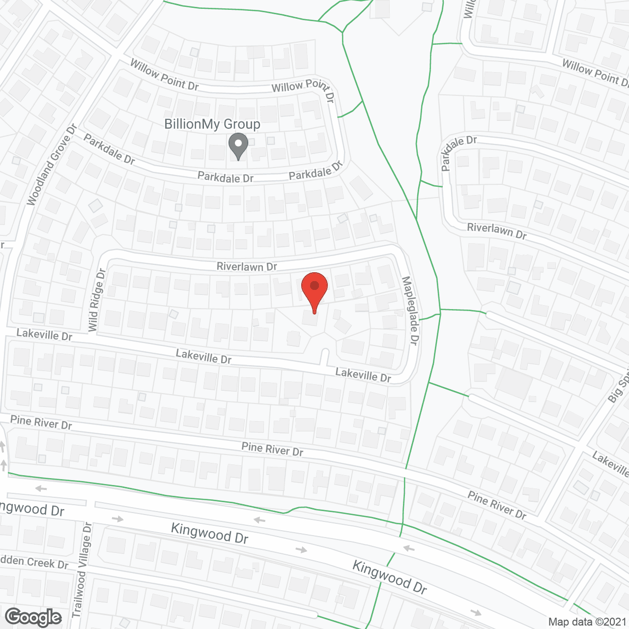 Map of the neighborhood around Watercrest at Kingwood Garden Village