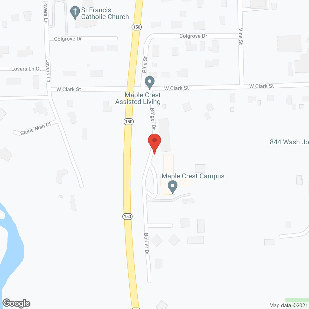 Map of the neighborhood around The Maples Assisted Living