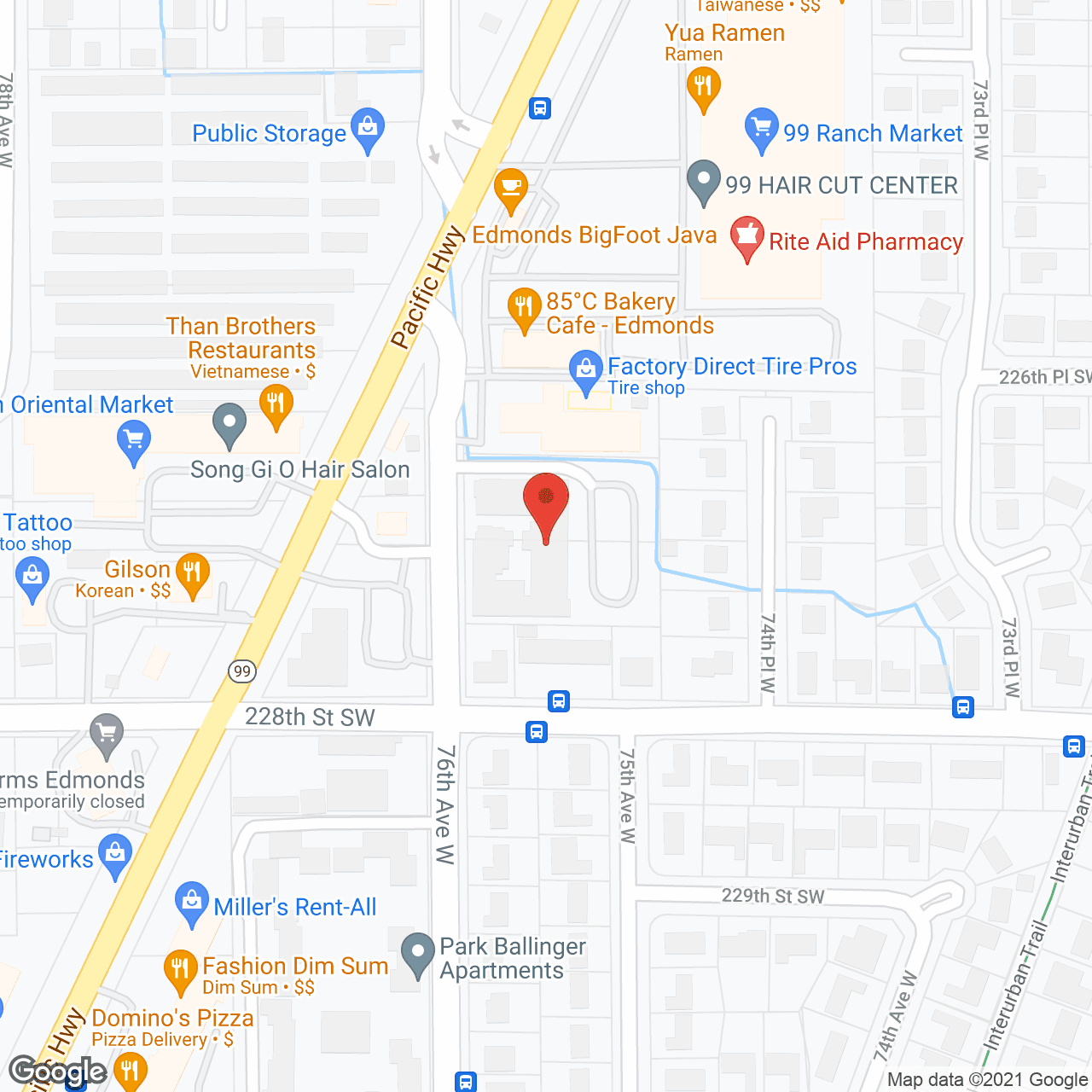 Map of the neighborhood around Ballinger Court Senior Affordable Apartments