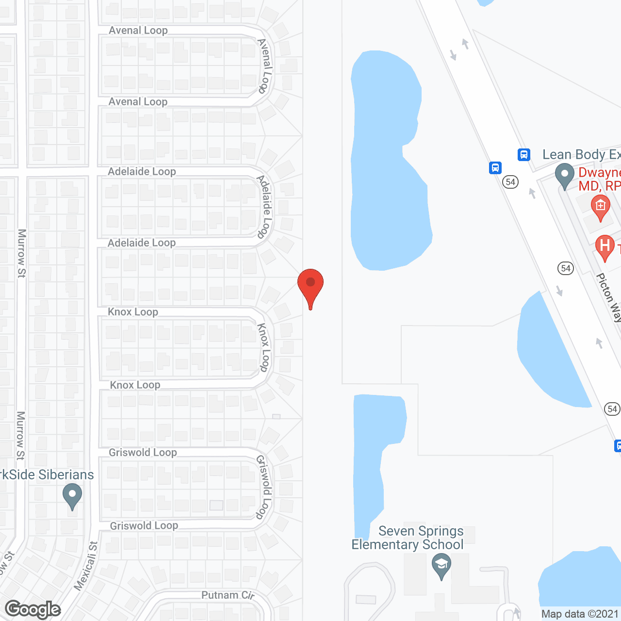 Map of the neighborhood around Trinity Place Assisted Living