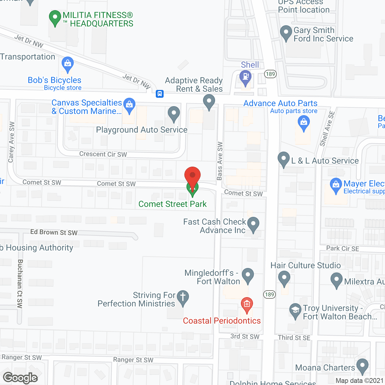 Map of the neighborhood around Bayport of Fort Walton Beach