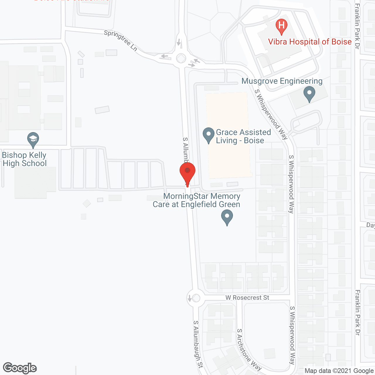 Map of the neighborhood around Memory Care at Englefield Green