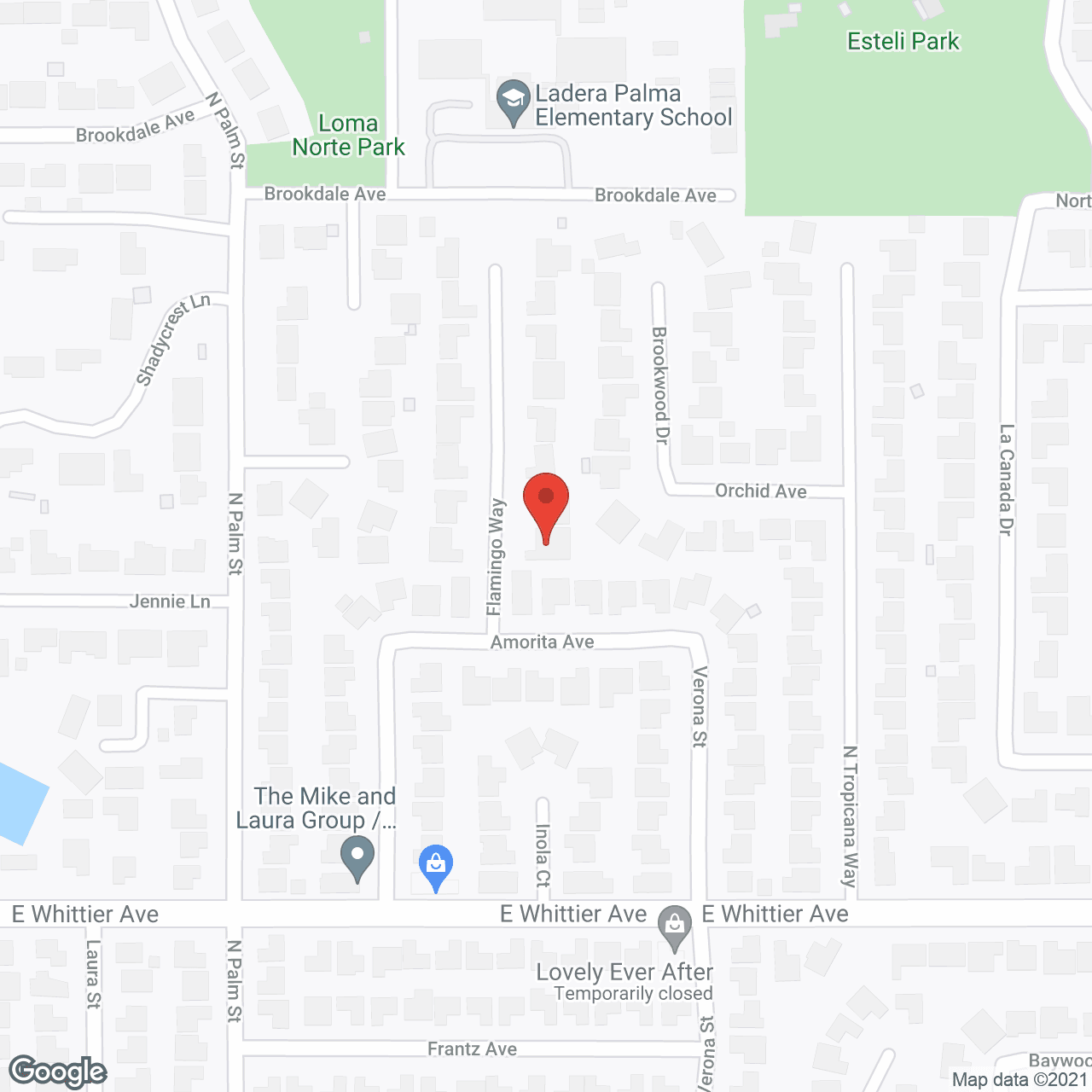 Map of the neighborhood around Golden Eden I