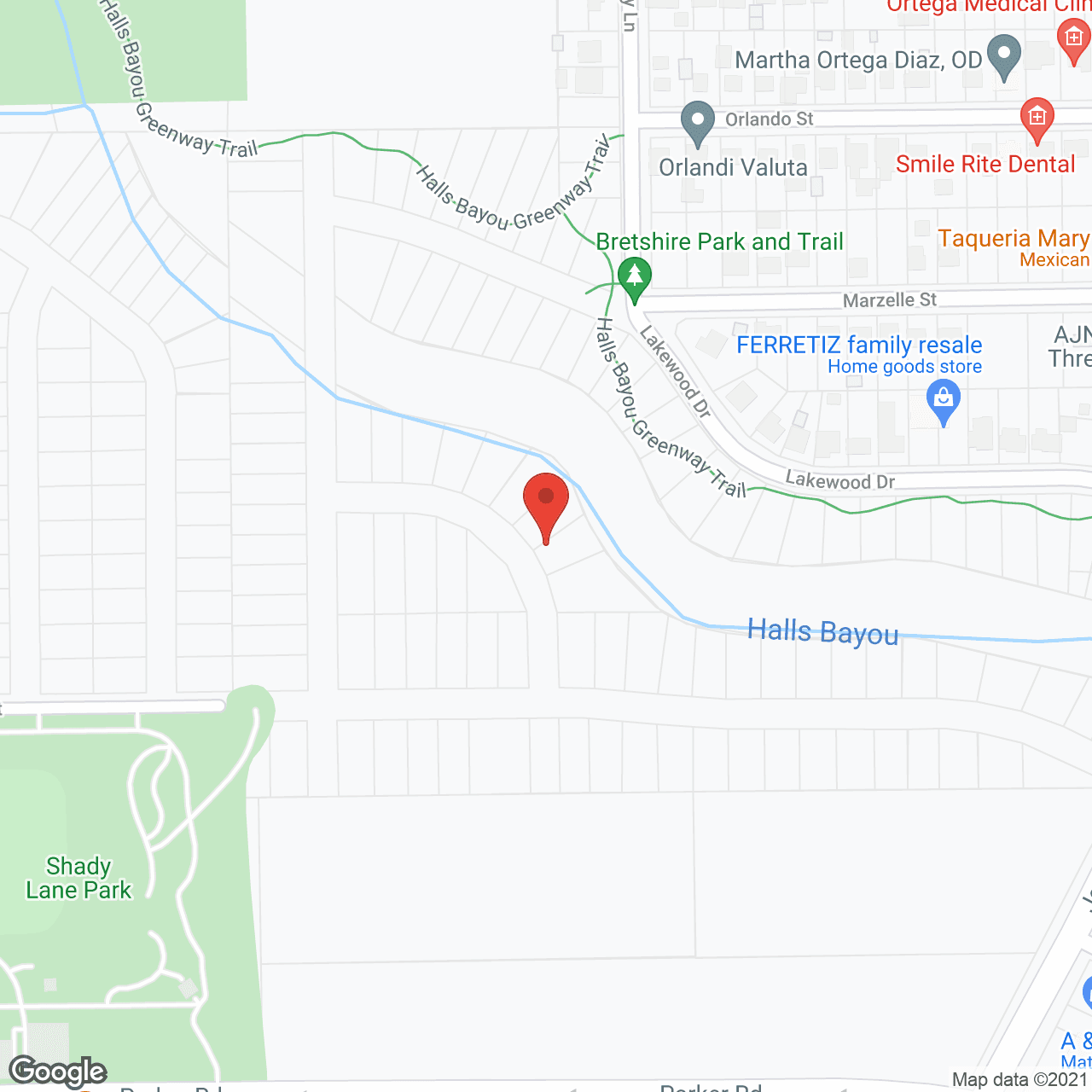 Map of the neighborhood around Freeman's Assisted Living