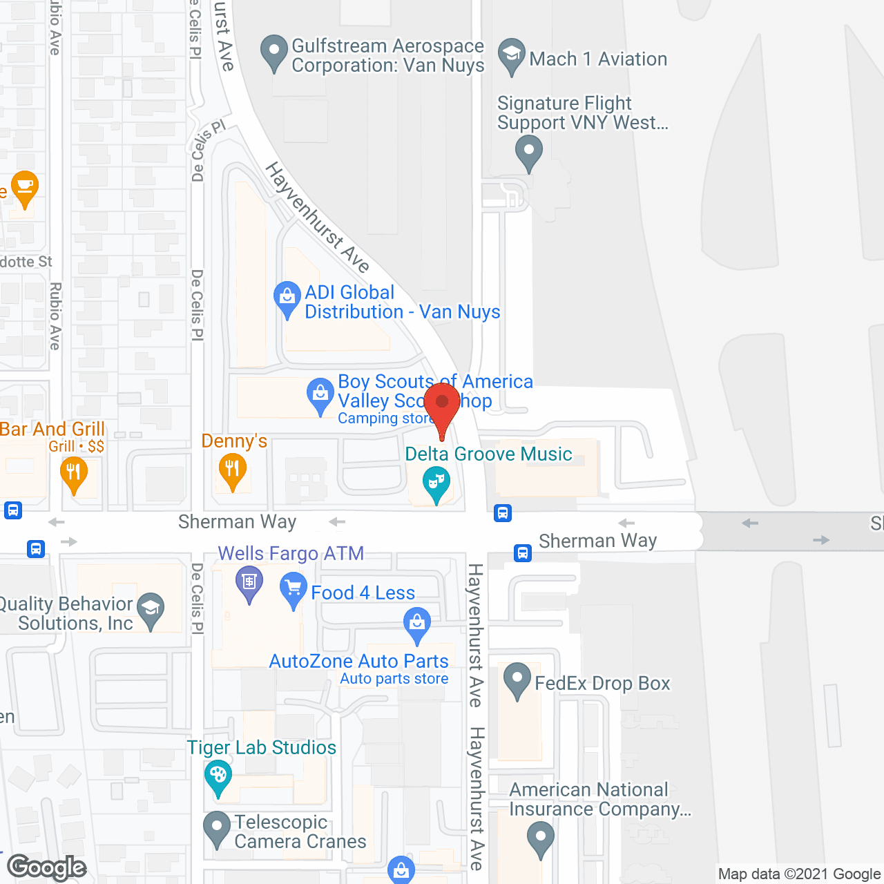 Map of the neighborhood around The Cottages of Lake Balboa 2