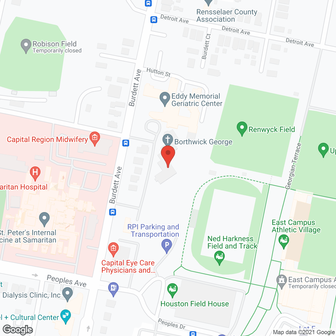 Map of the neighborhood around Beechwood at Eddy Memorial