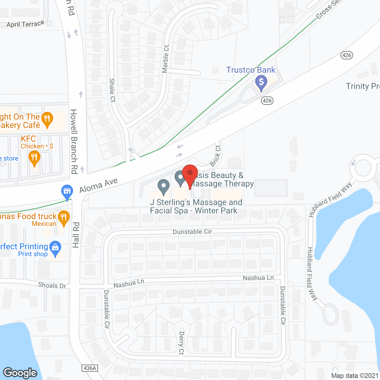 Map of the neighborhood around Legacy Pointe at UCF