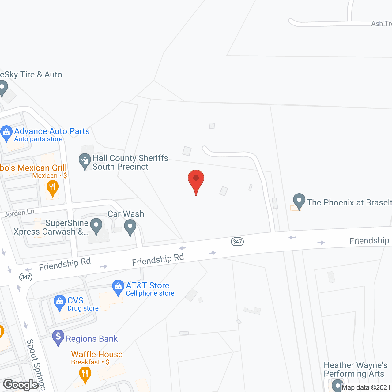 Map of the neighborhood around The Phoenix at Braselton