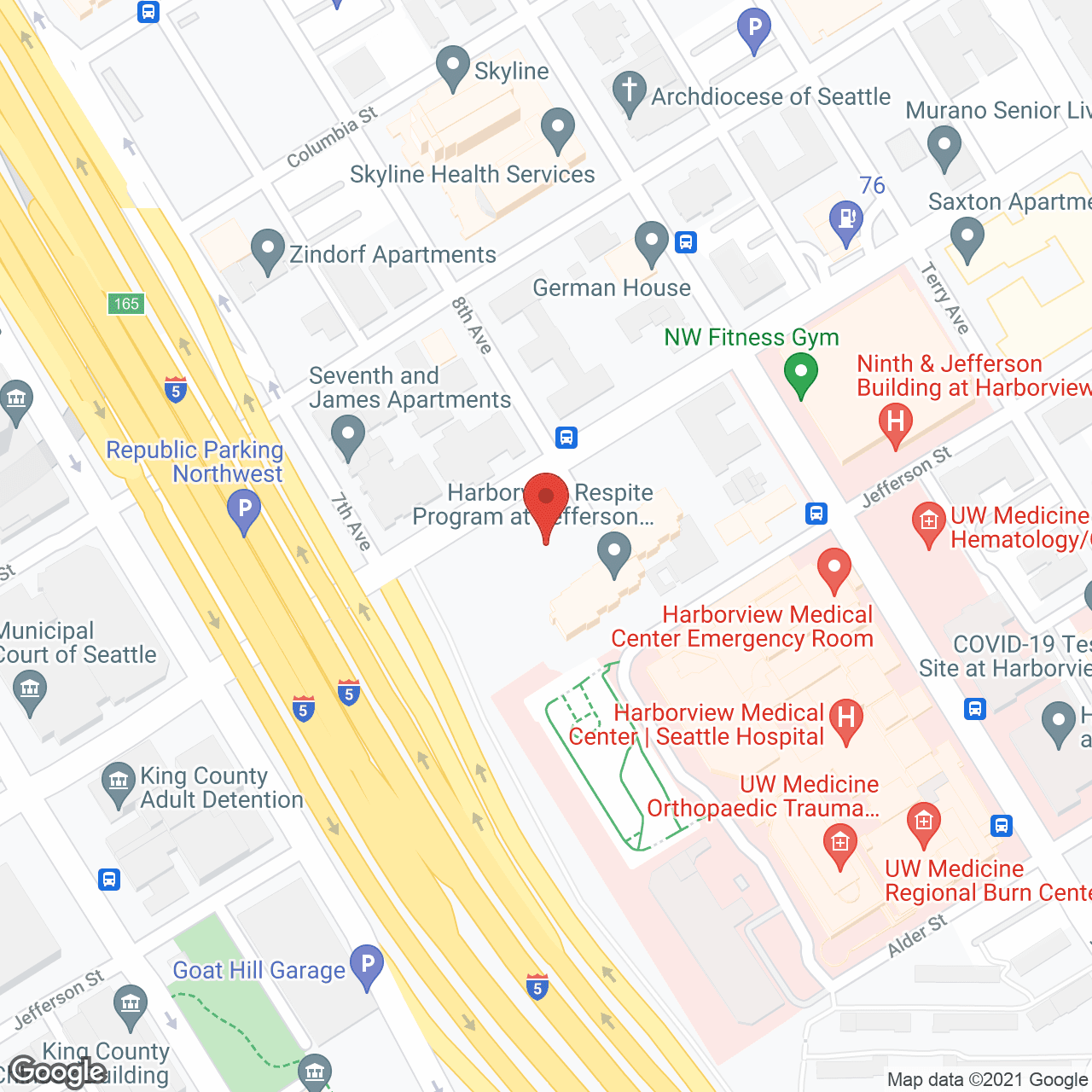 Map of the neighborhood around Murano Senior Living