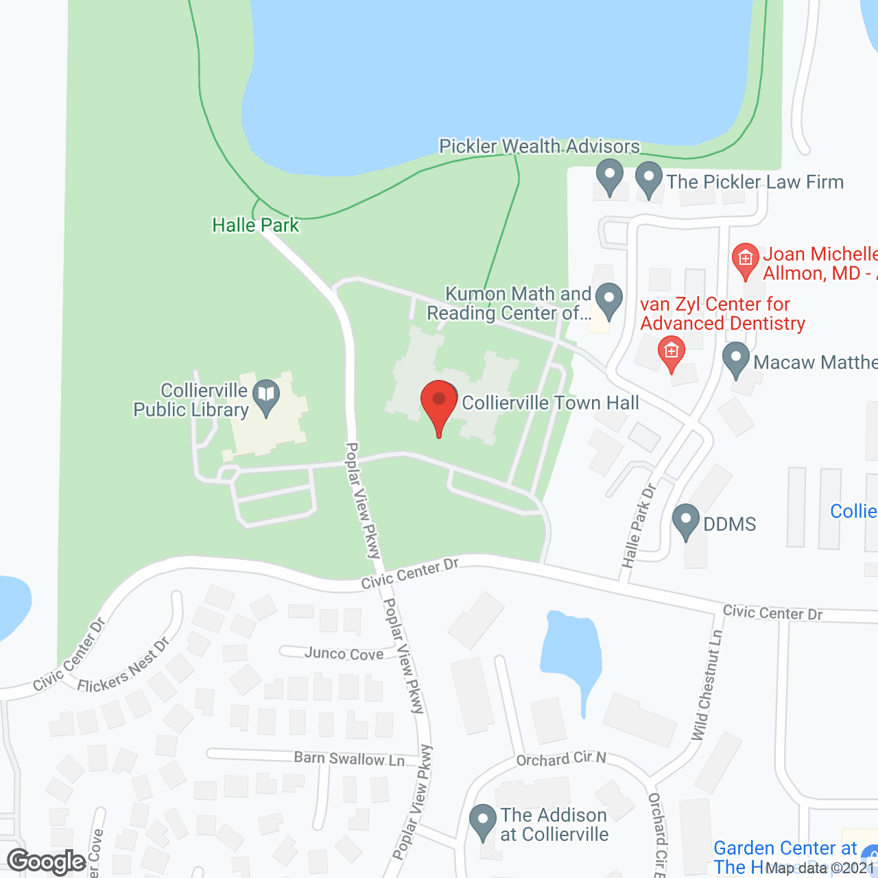 Map of the neighborhood around StoryPoint Collierville