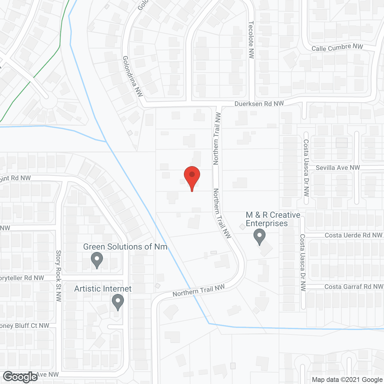 Map of the neighborhood around Sandia View Bosque LLC