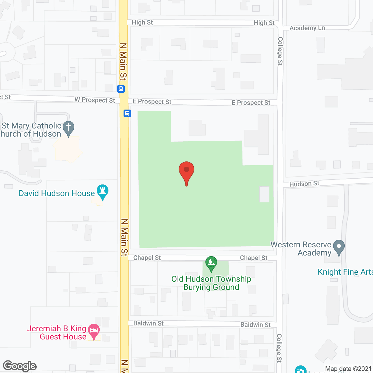Map of the neighborhood around Danbury in Hudson