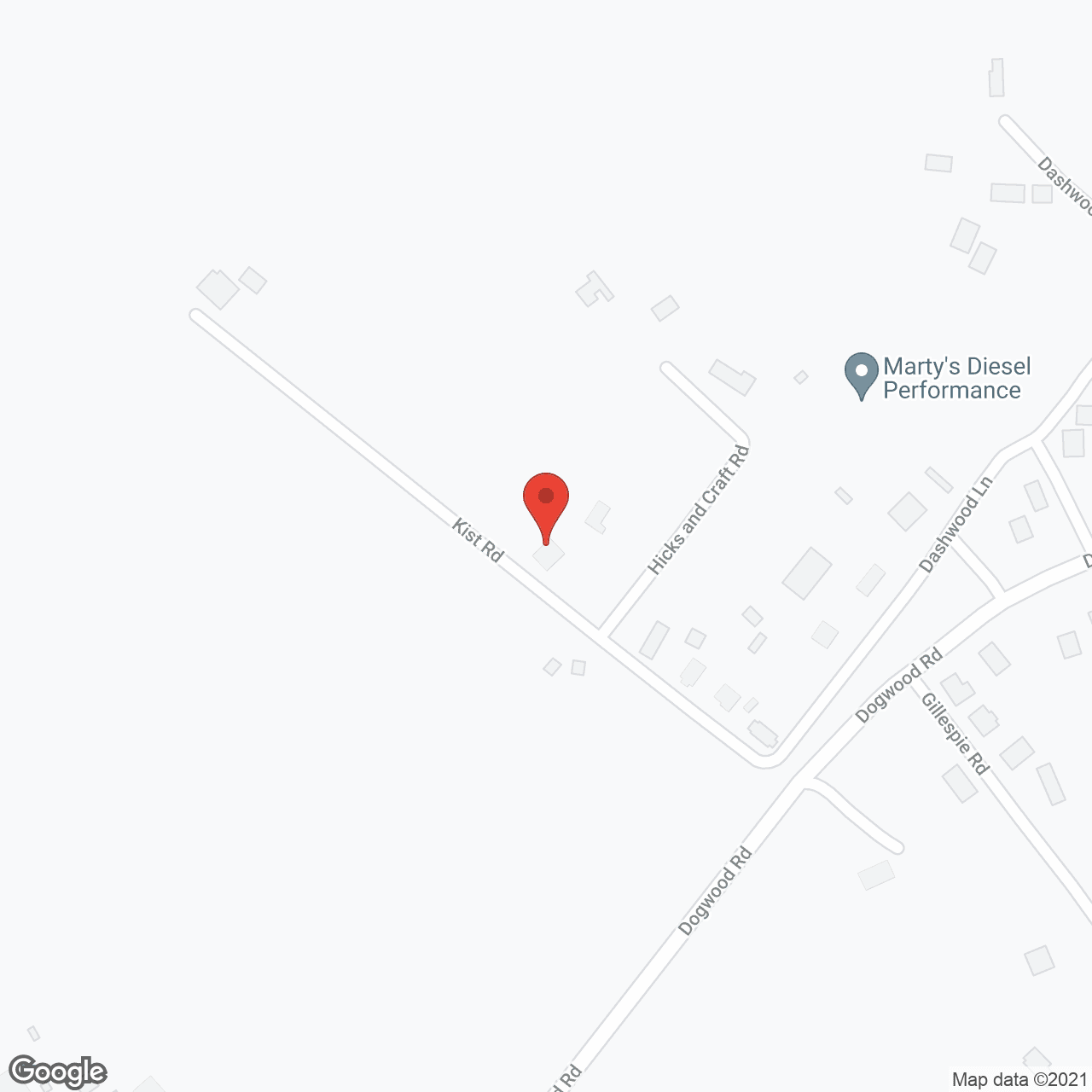 Map of the neighborhood around Caraway Manor II