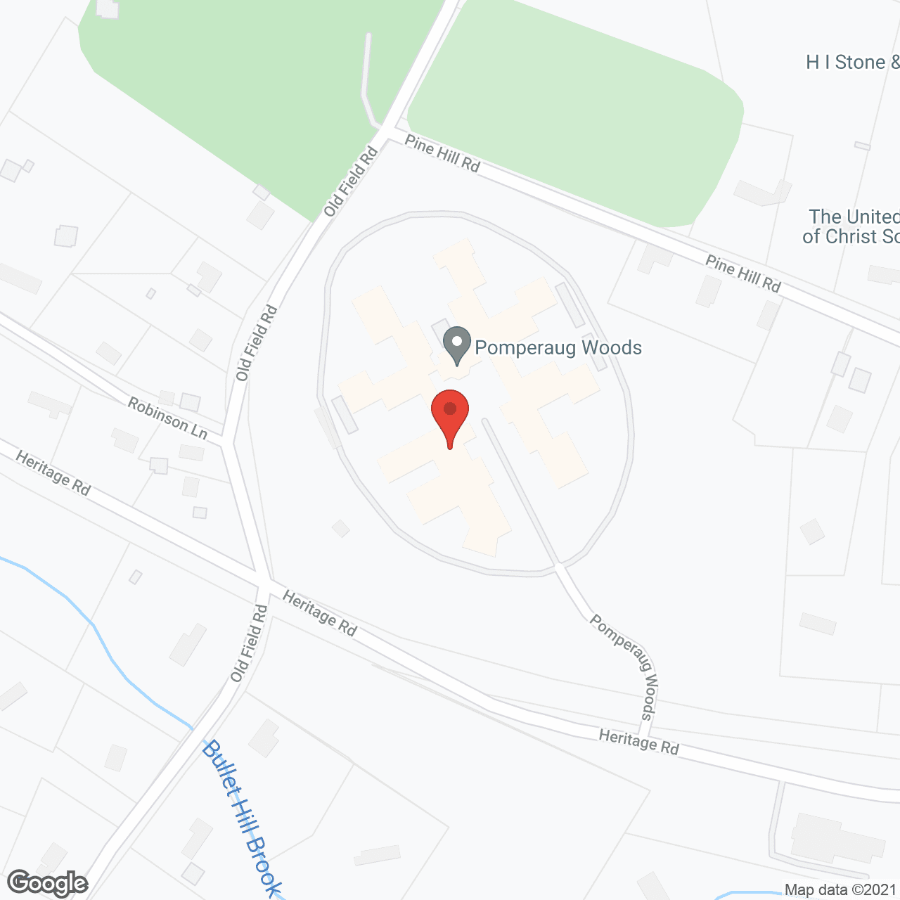 Map of the neighborhood around Pomperaug Woods a CCRC