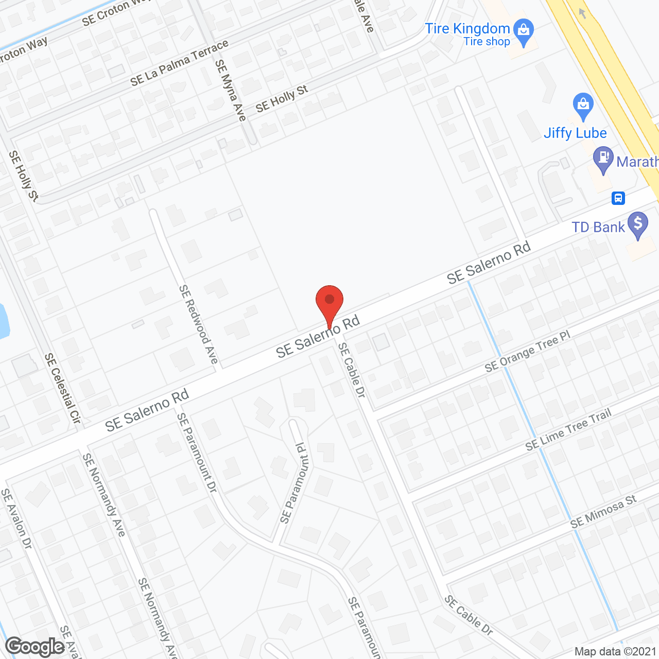Map of the neighborhood around Discovery Village at Stuart