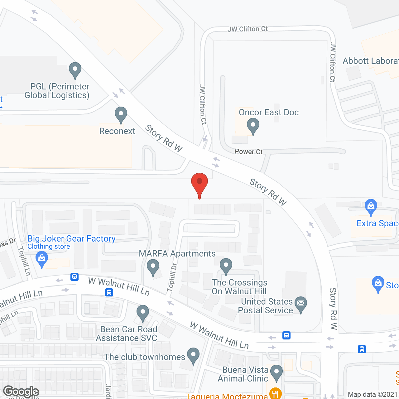 Map of the neighborhood around Las Brisas Rehabilitation and Wellness Suites