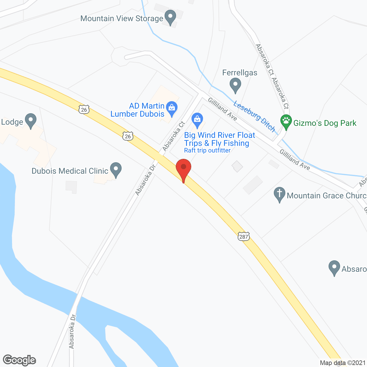 Map of the neighborhood around Warm Valley Lodge