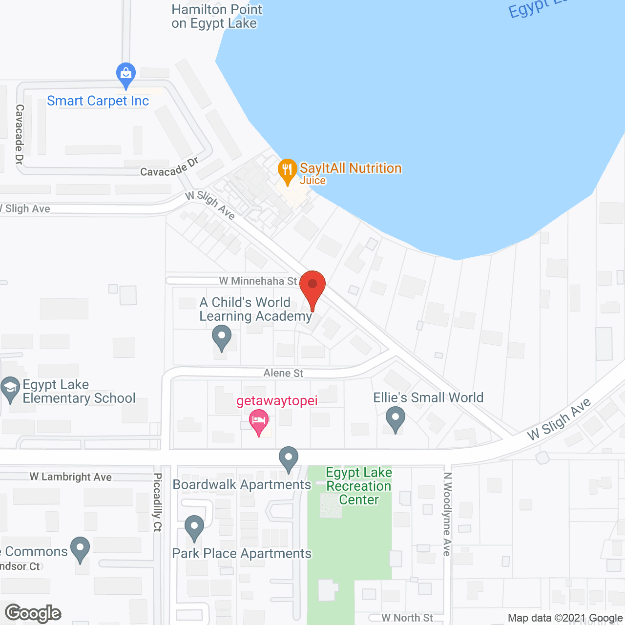 Map of the neighborhood around Cameron Assisted Living Facility