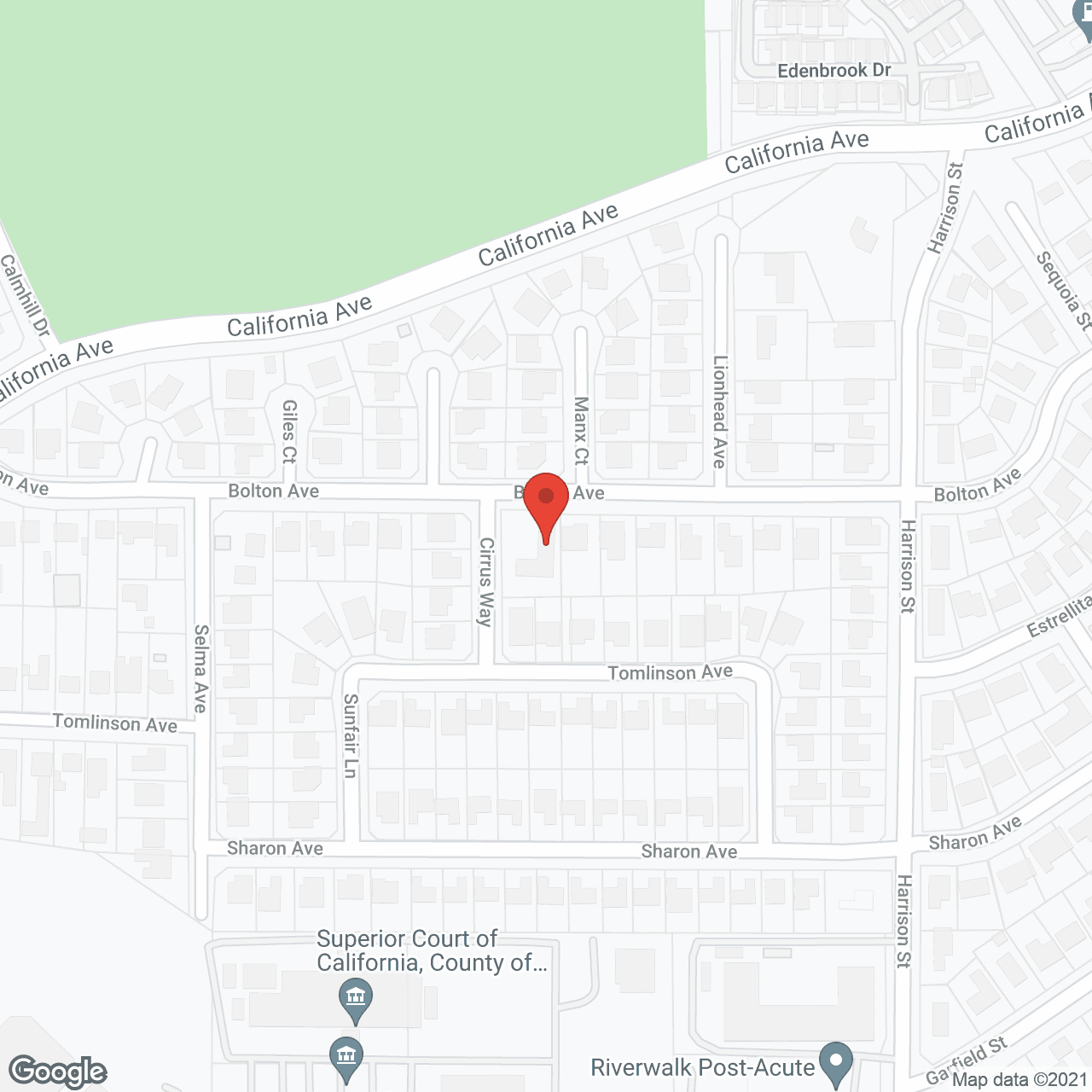 Map of the neighborhood around Serenity Springs