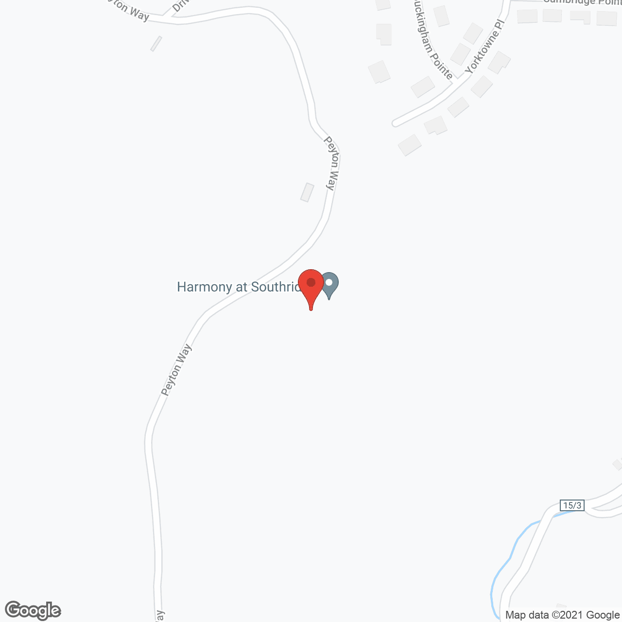 Map of the neighborhood around Harmony at Southridge