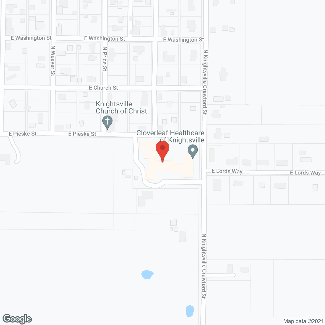 Map of the neighborhood around Cloverleaf Health Care