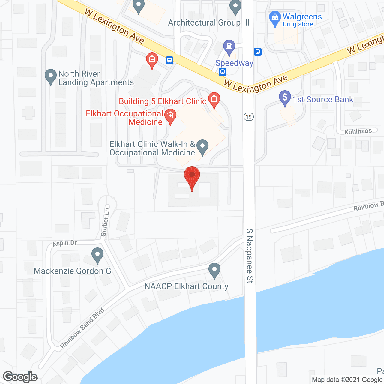 Map of the neighborhood around Woodland Manor