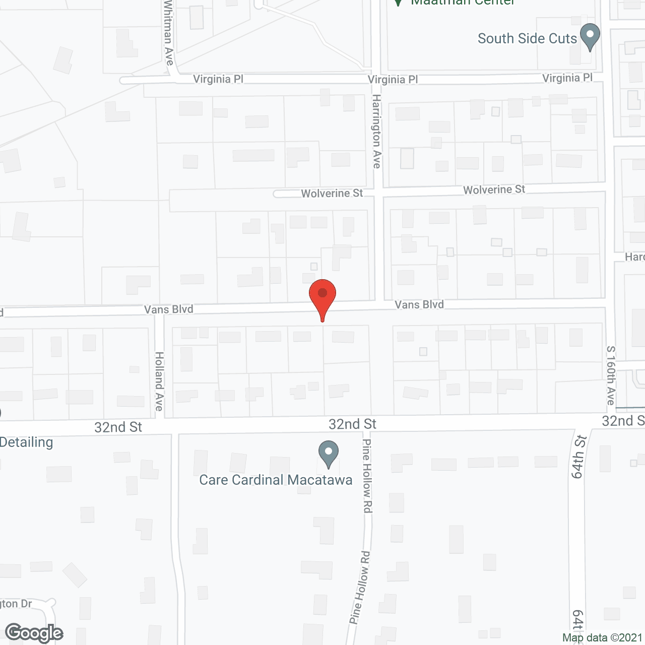 Map of the neighborhood around Care Cardinal Macatawa
