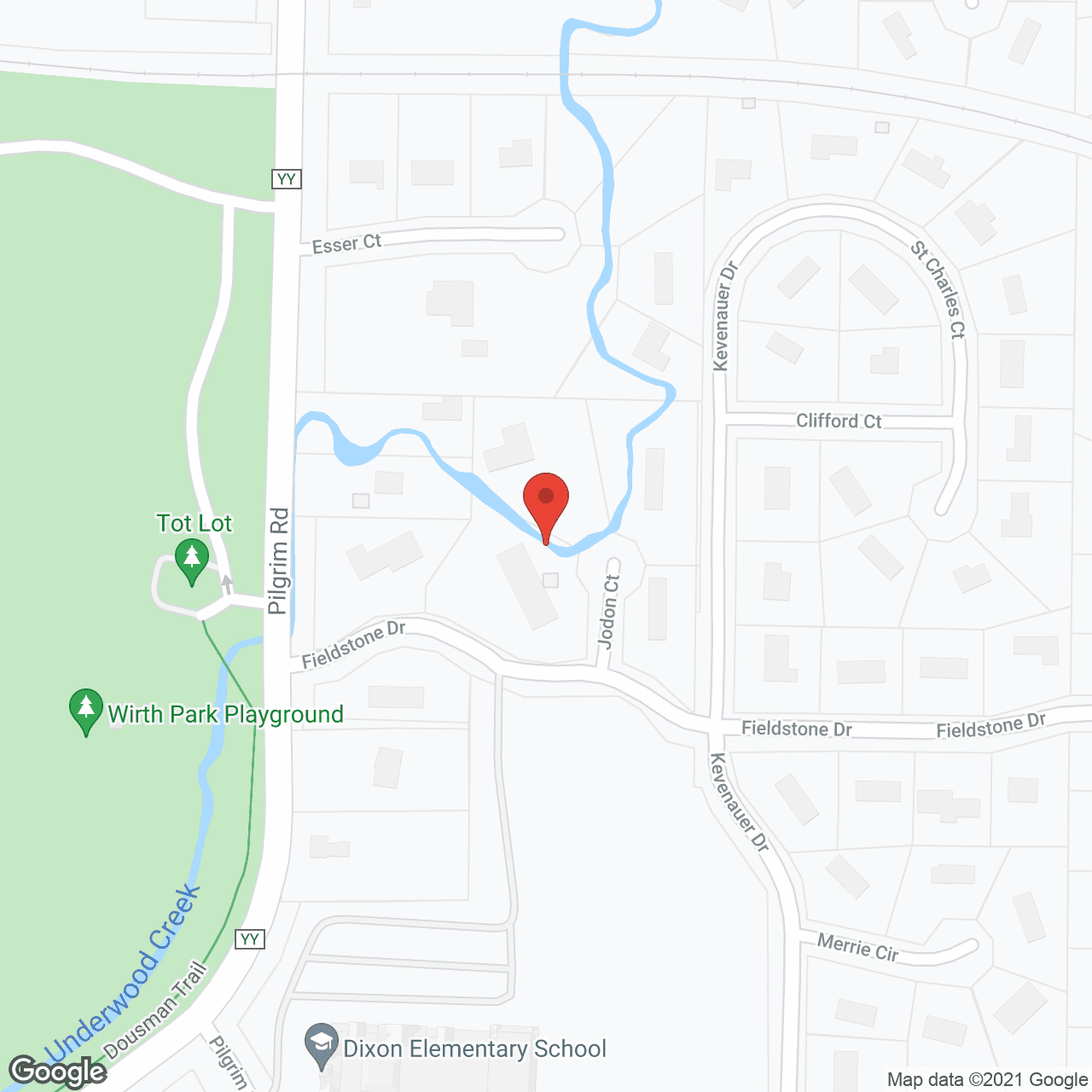 Map of the neighborhood around Heartis Village of Brookfield