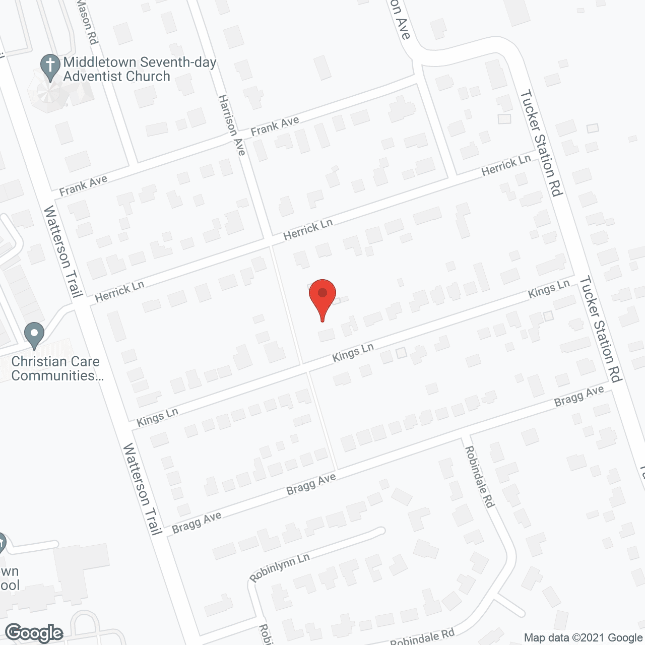 Map of the neighborhood around StoryPoint Middletown