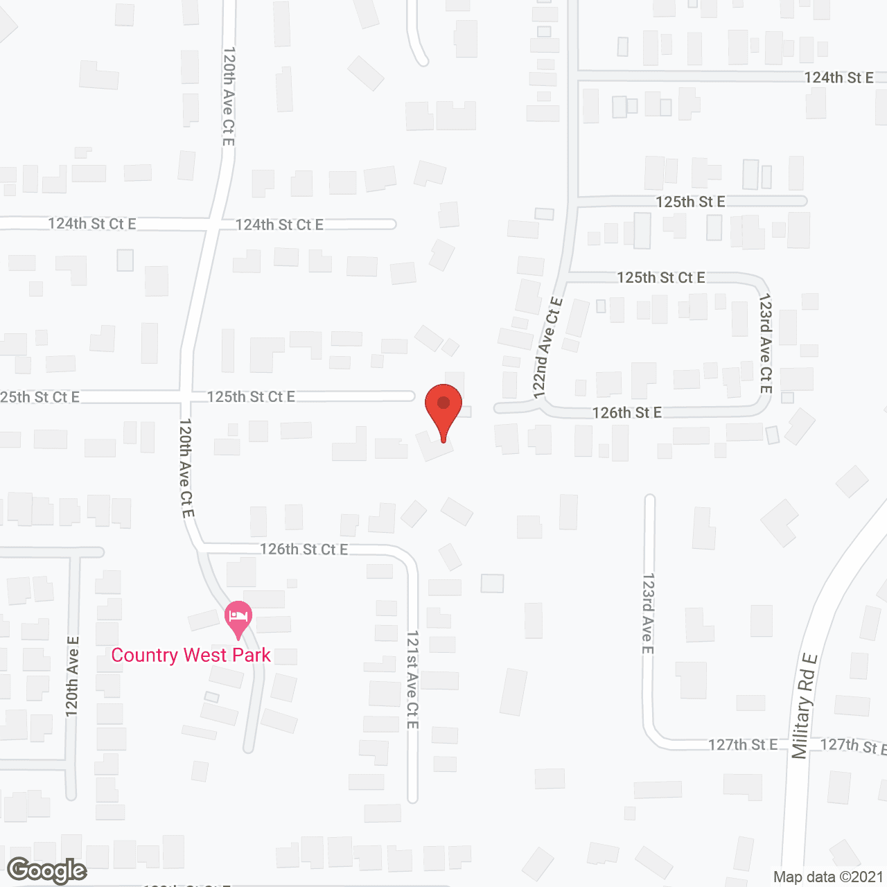 Map of the neighborhood around Affinity at Puyallup