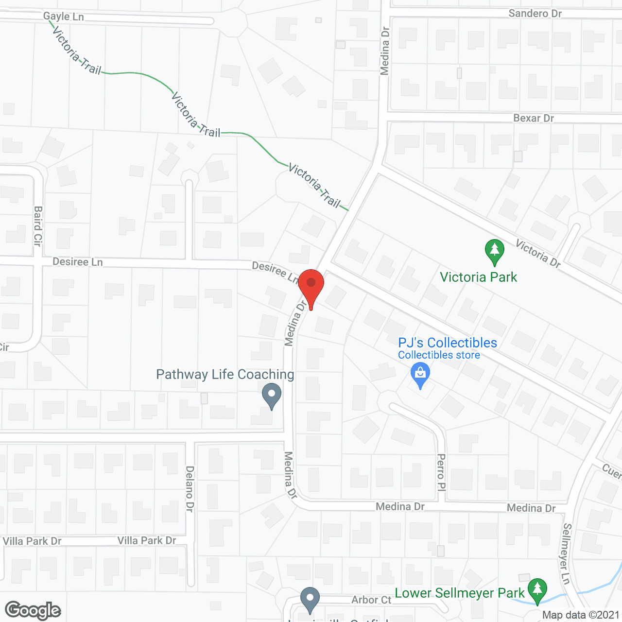 Map of the neighborhood around 4 Seasons Senior Living Lewisville I