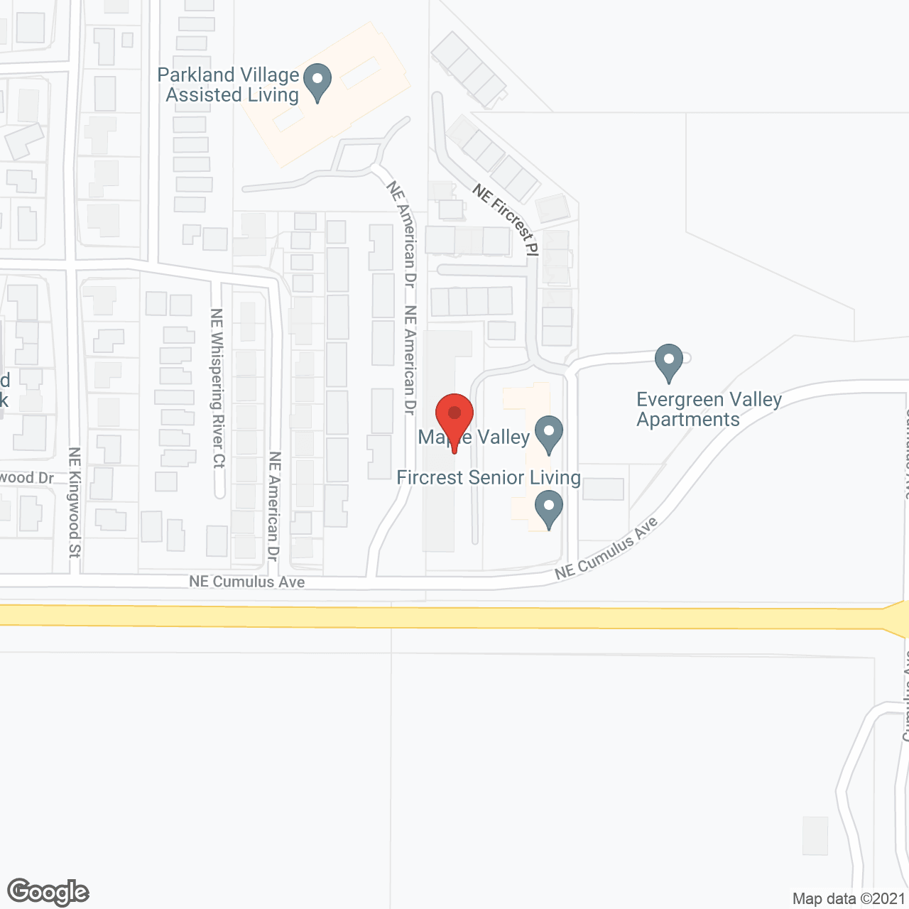 Map of the neighborhood around McMinnville Senior Living Apartments