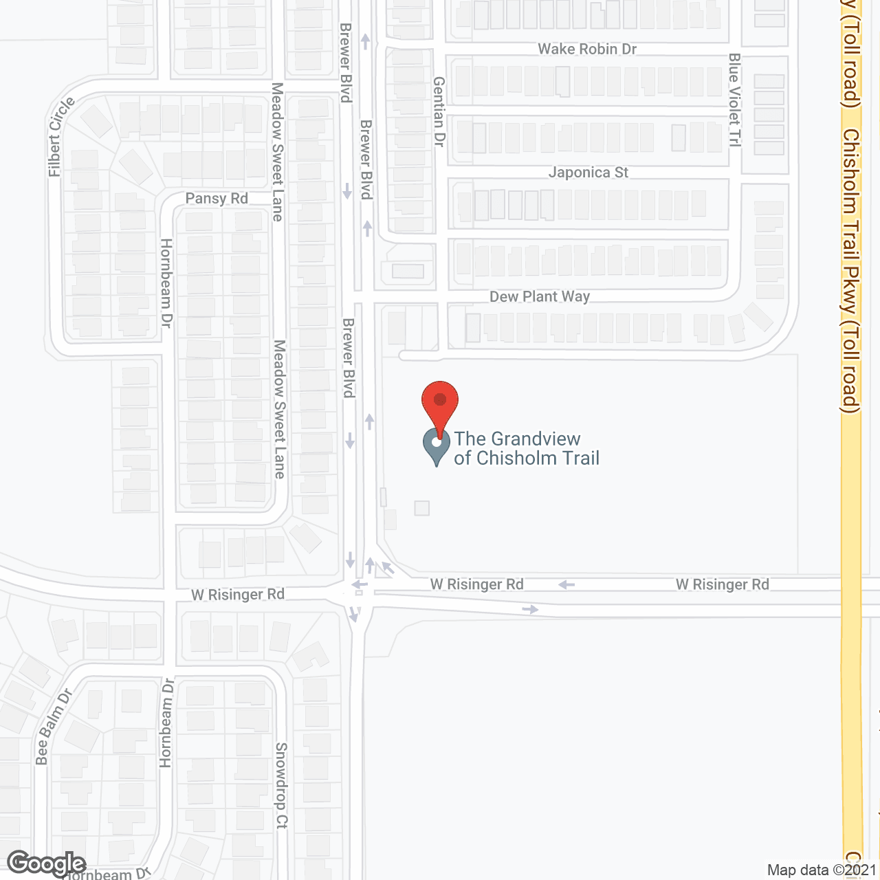Map of the neighborhood around The Grandview of Chisholm Trail